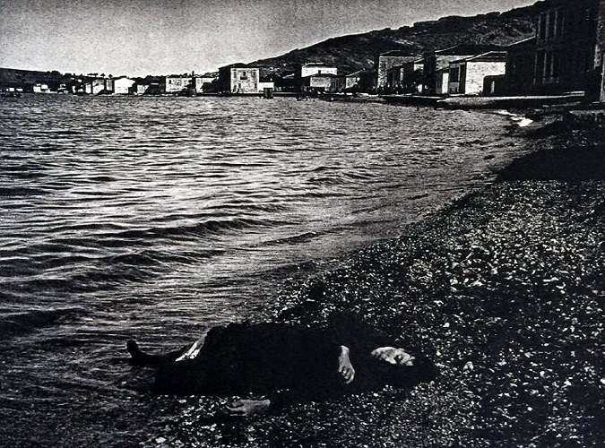 The body of a deceased female, Foça.
