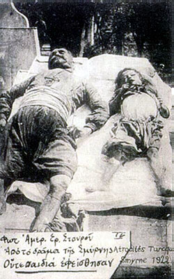 Turkish atrocities, Smyrna 1922. 
